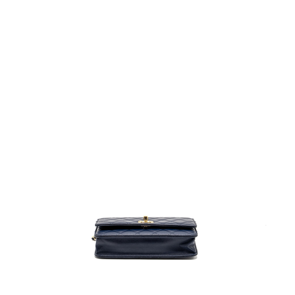 Chanel Trendy CC Wallet On Chain Lambskin Navy L