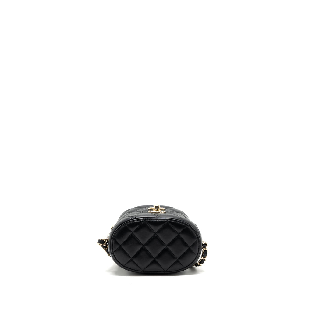 Chanel Vanity With Chain Lambskin Black L(Microchip)