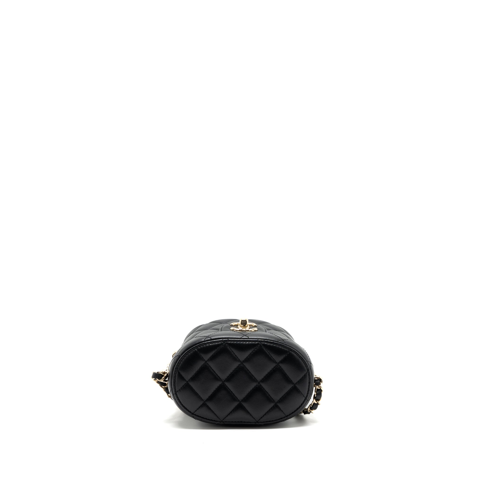 Chanel Vanity With Chain Lambskin Black L(Microchip)