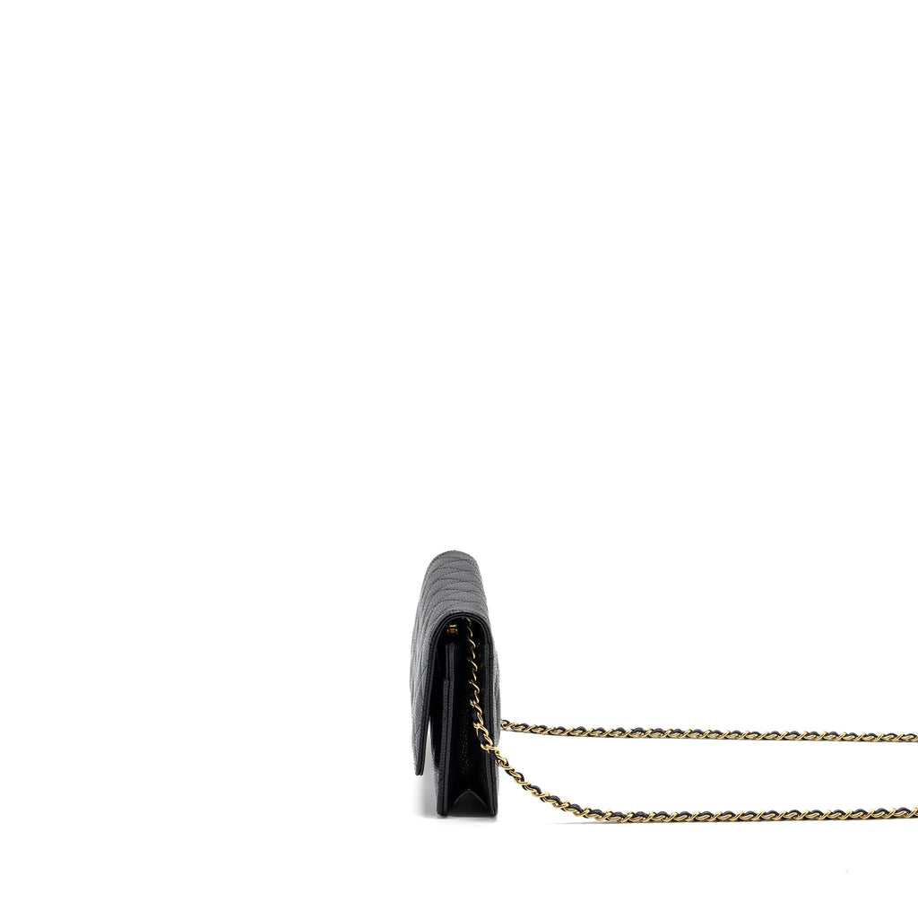 Chanel Classic Wallet On Chain Caviar Black  (microchip)