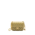 Chanel quilted flap bag with coco love chain lambskin khaki green (Microchip)