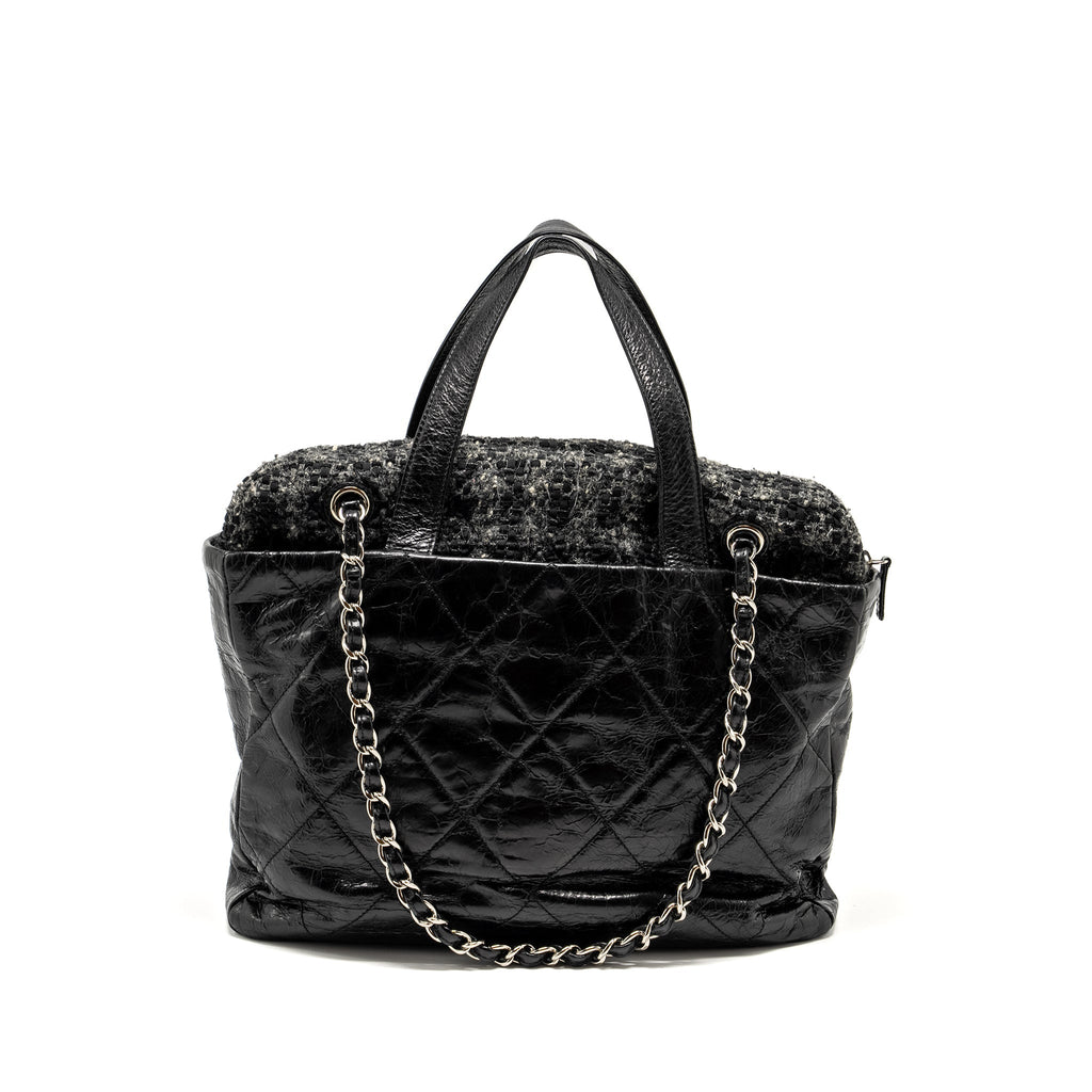 Chanel Portobello Tote Bag Calfskin/Tweed Black/Grey