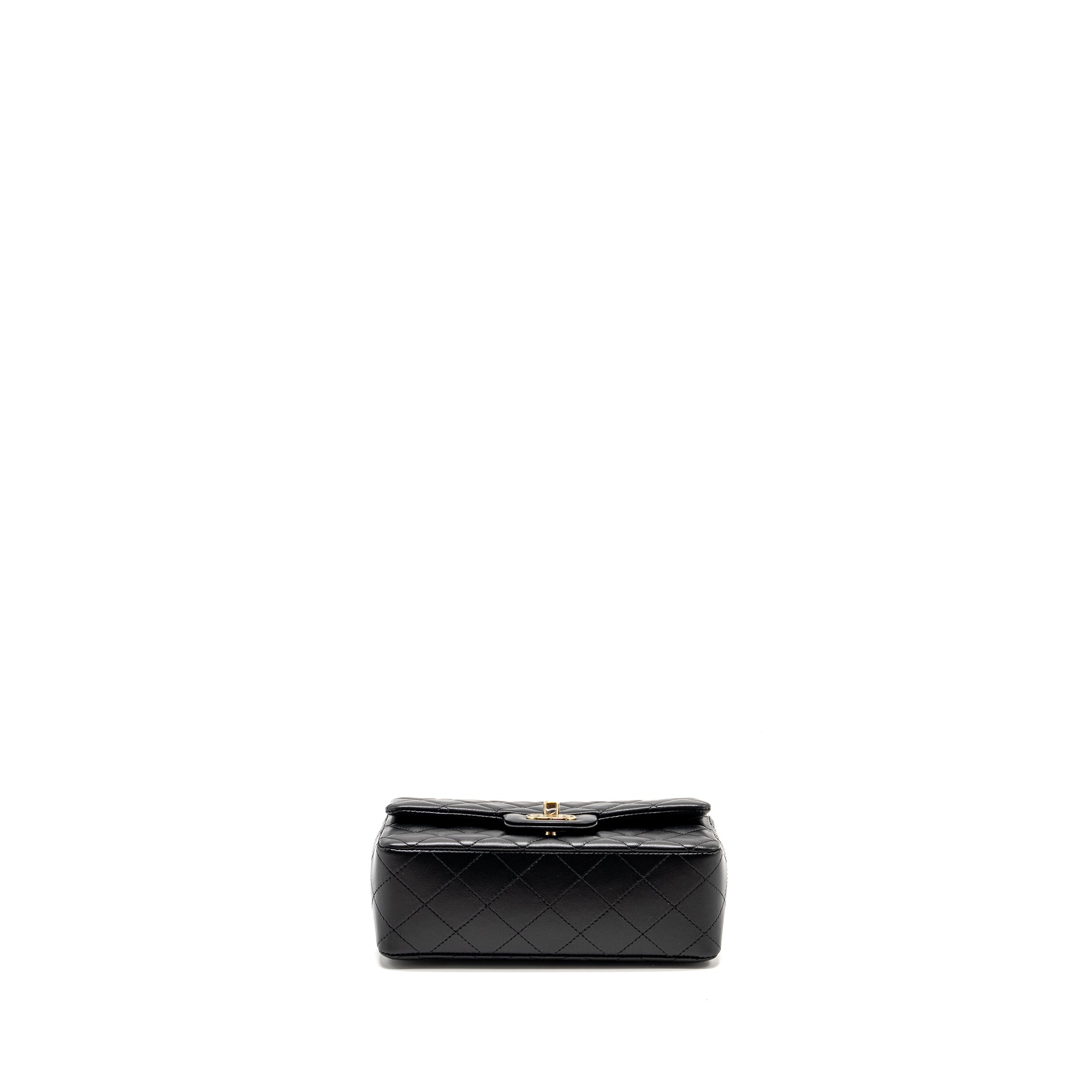 Chanel Mini Rectangular Flap Bag Lambskin Black L (microchip)