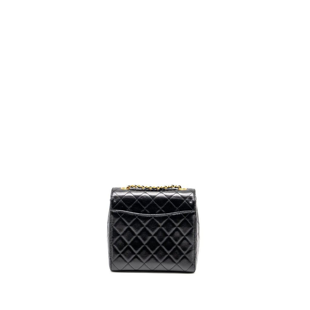 CHANEL 22K Retro Classic New Square Large Flap Bag Goatskin Black  (Microchip)