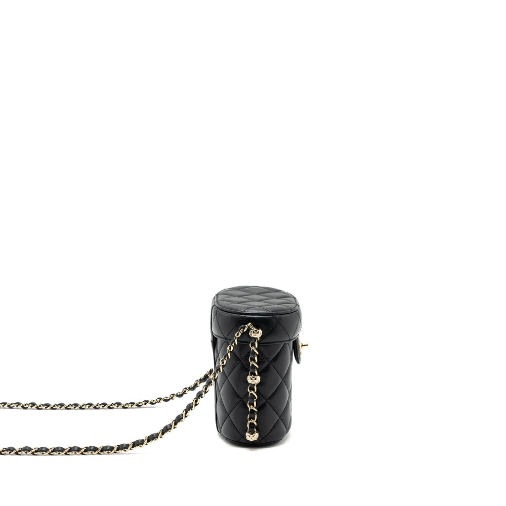 Chanel Vanity With Chain Lambskin Black L(Microchip)