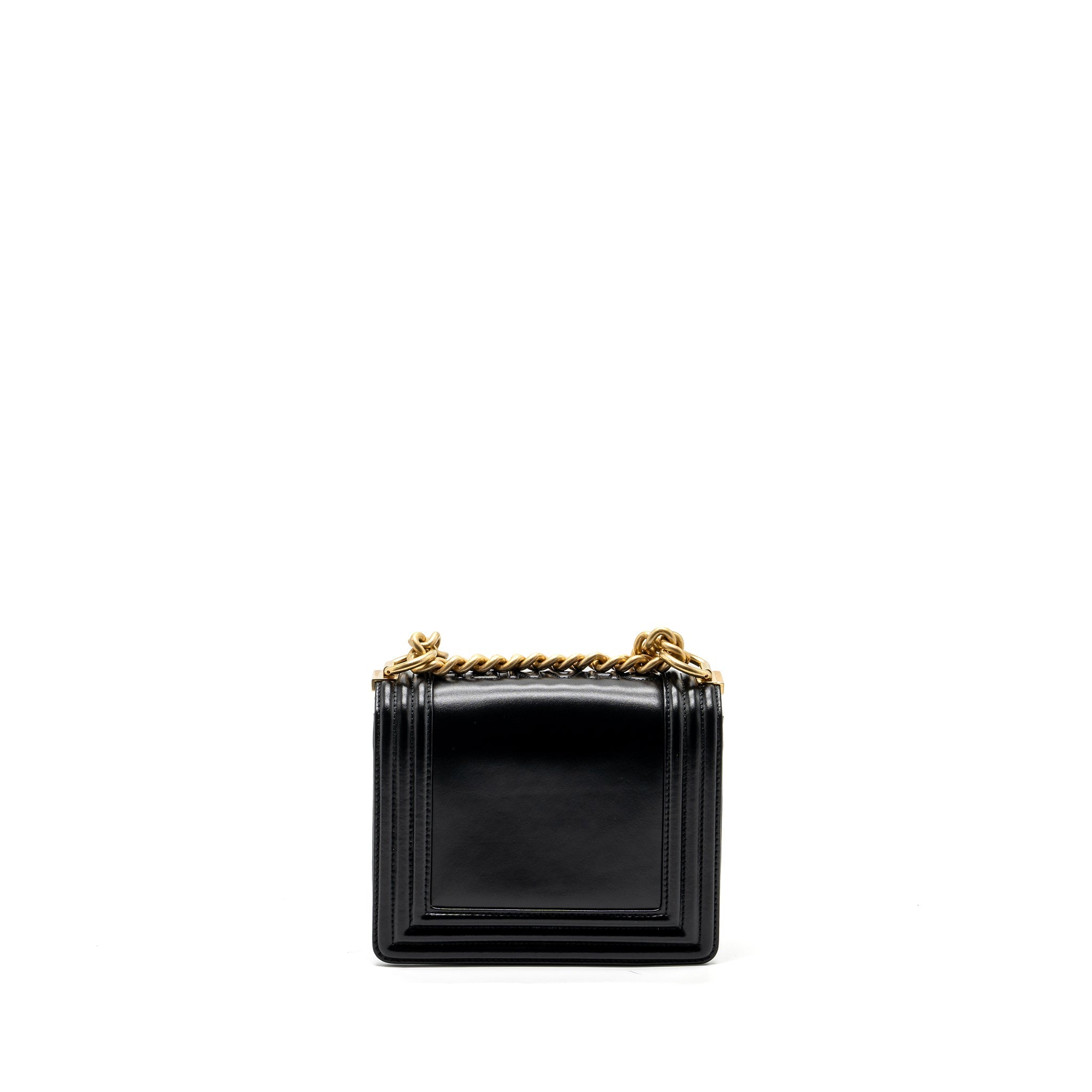 Chanel mini square boy bag limited edition calfskin black  (microchip)