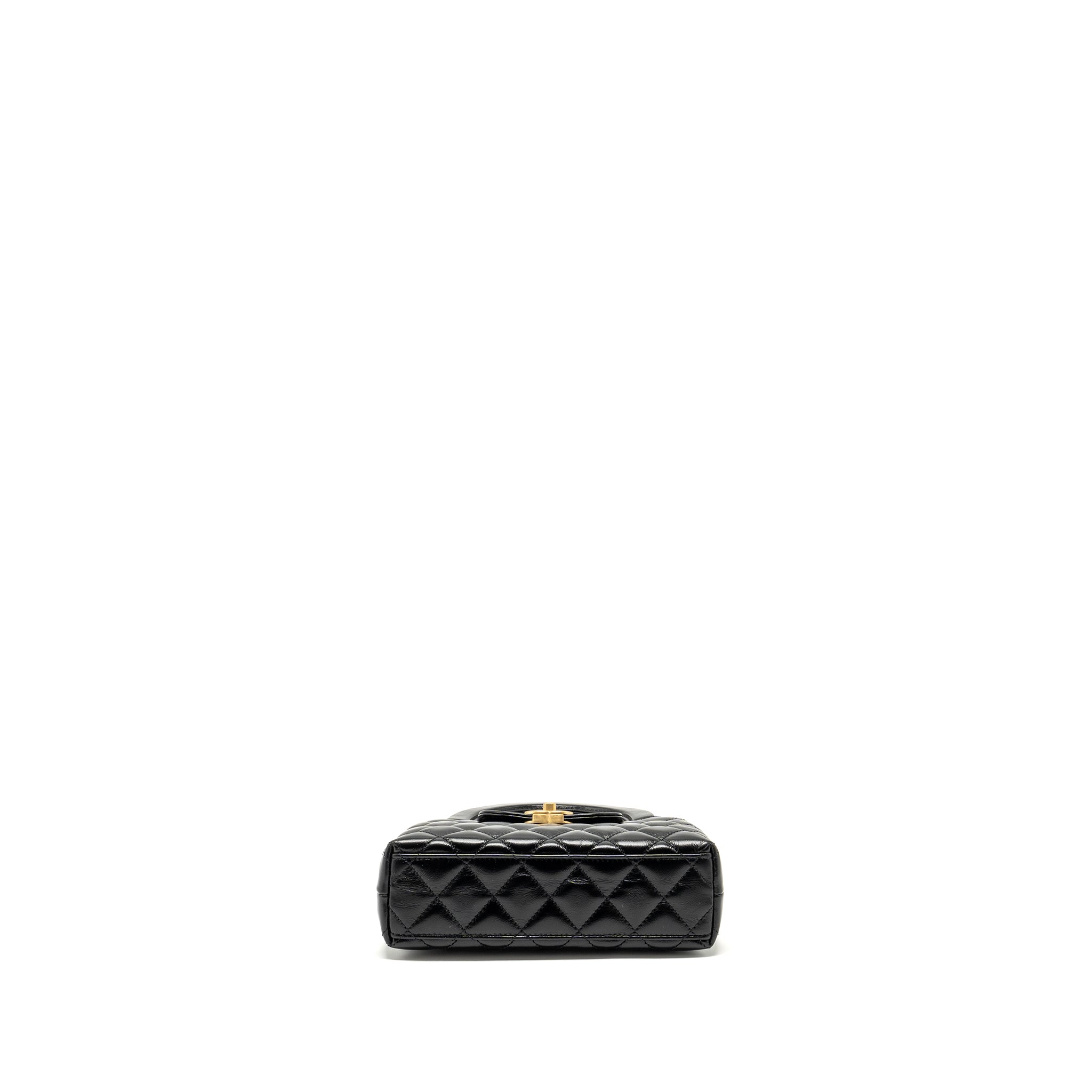 Chanel 24a Mini Shopping Tote/ Mini Kelly Calfskin Black  (microchip)