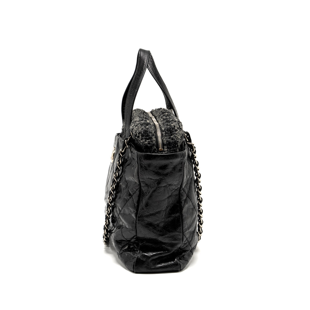 Chanel Portobello Tote Bag Calfskin/Tweed Black/Grey