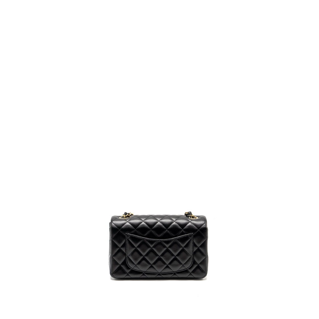 Chanel Mini Rectangular Flap Bag Lambskin Black L (microchip)
