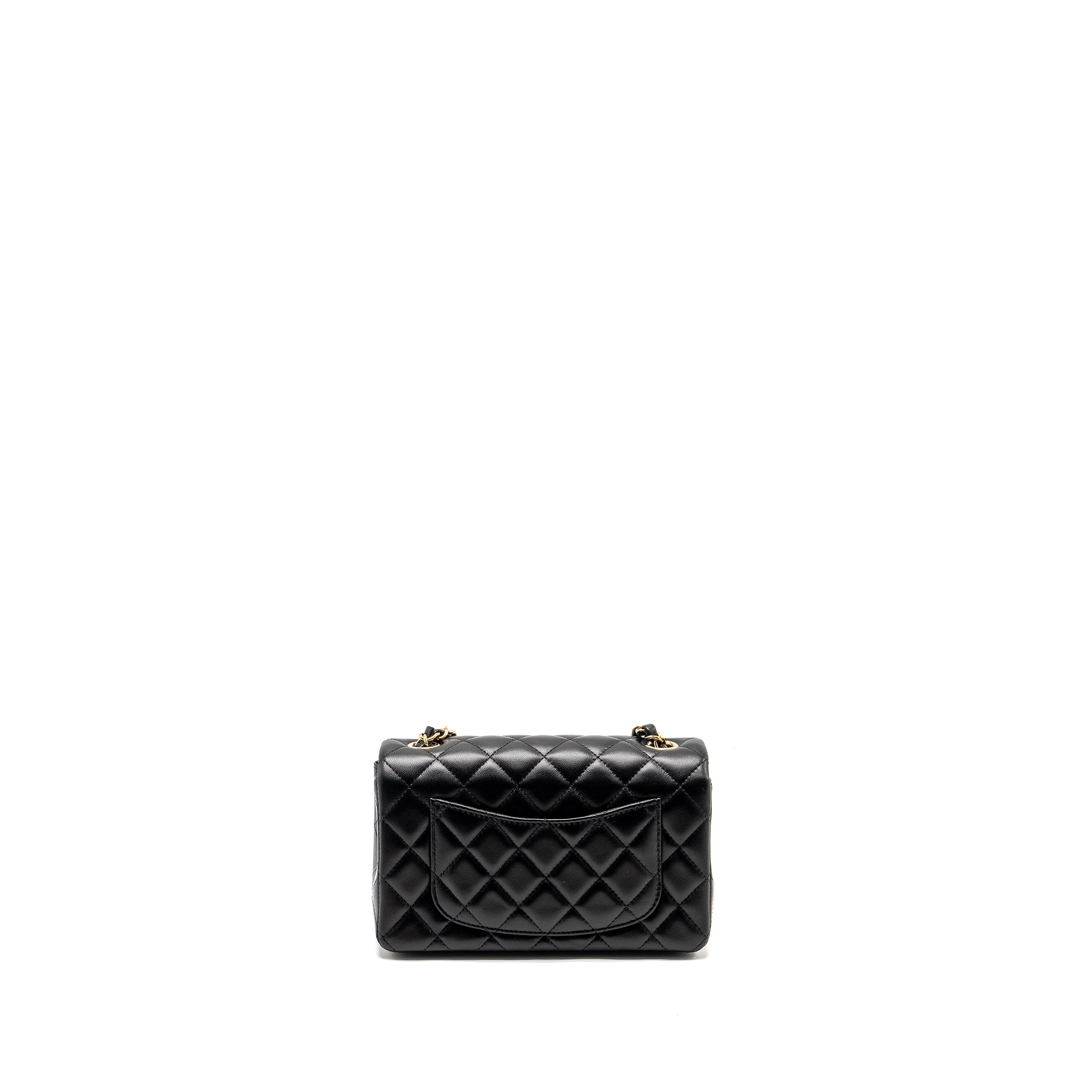 Chanel Mini Rectangular Flap Bag Lambskin Black L (microchip)