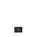 Chanel 19 Card Holder Lambskin Black  (Microchip)
