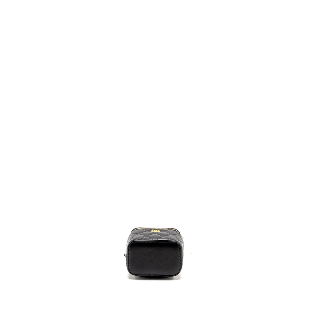 Chanel Pearl Crush Mini Vanity Case Lambskin Black