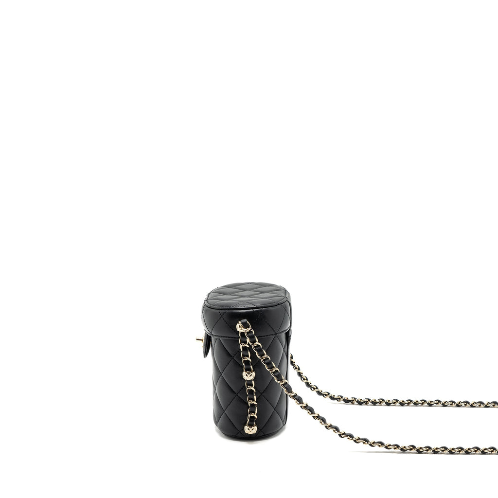 Chanel Vanity With Chain Lambskin Black L(Microchip)