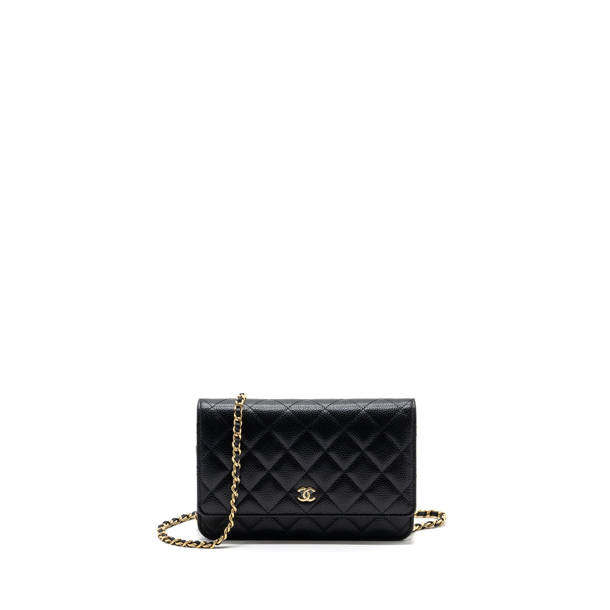Chanel Classic Wallet On Chain Caviar Black  (microchip)