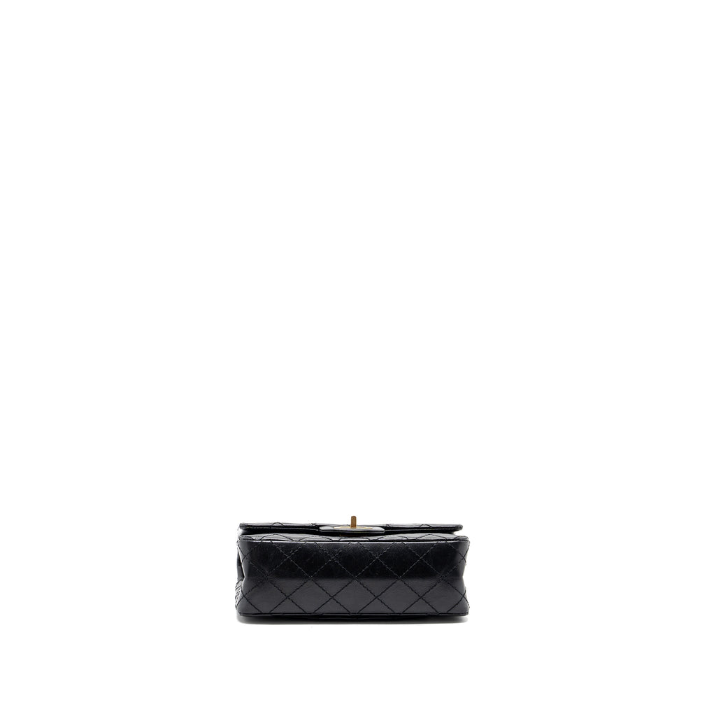 Chanel Mini 2.55 Reissue Flap Bag Aged Calfskin Black (microchip)
