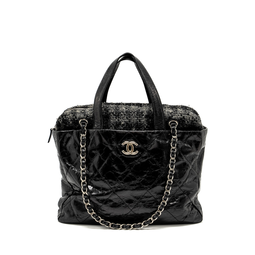 Chanel Portobello Tote Bag Calfskin/Tweed Black/Grey