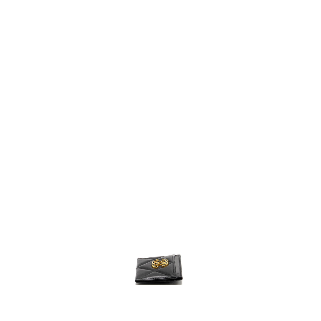 Chanel 19 Card Holder Lambskin Black  (Microchip)
