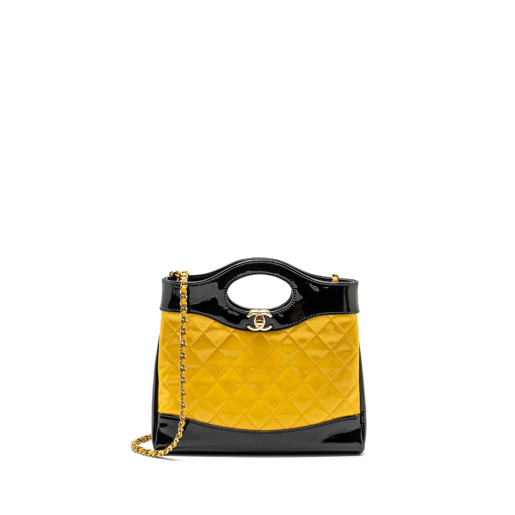 Chanel Mini 31 Bag Patent Black/Yellow L (Microchip)