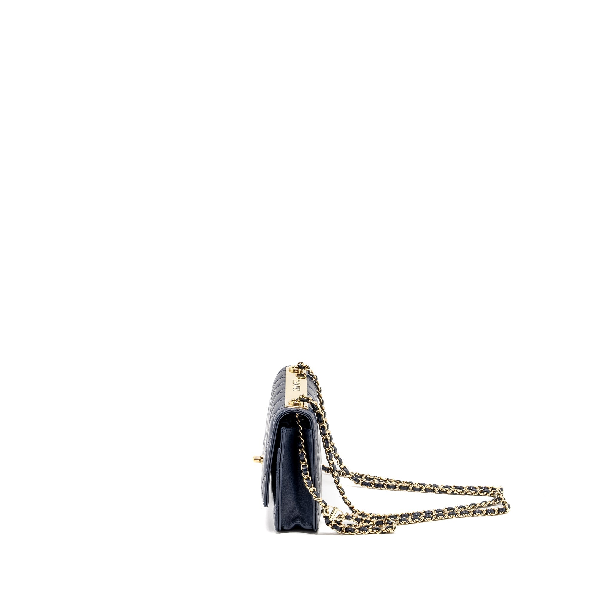 Chanel Trendy CC Wallet On Chain Lambskin Navy L