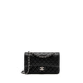 CHANEL Medium Classic Double Flap Bag Caviar Black  (Microchip)