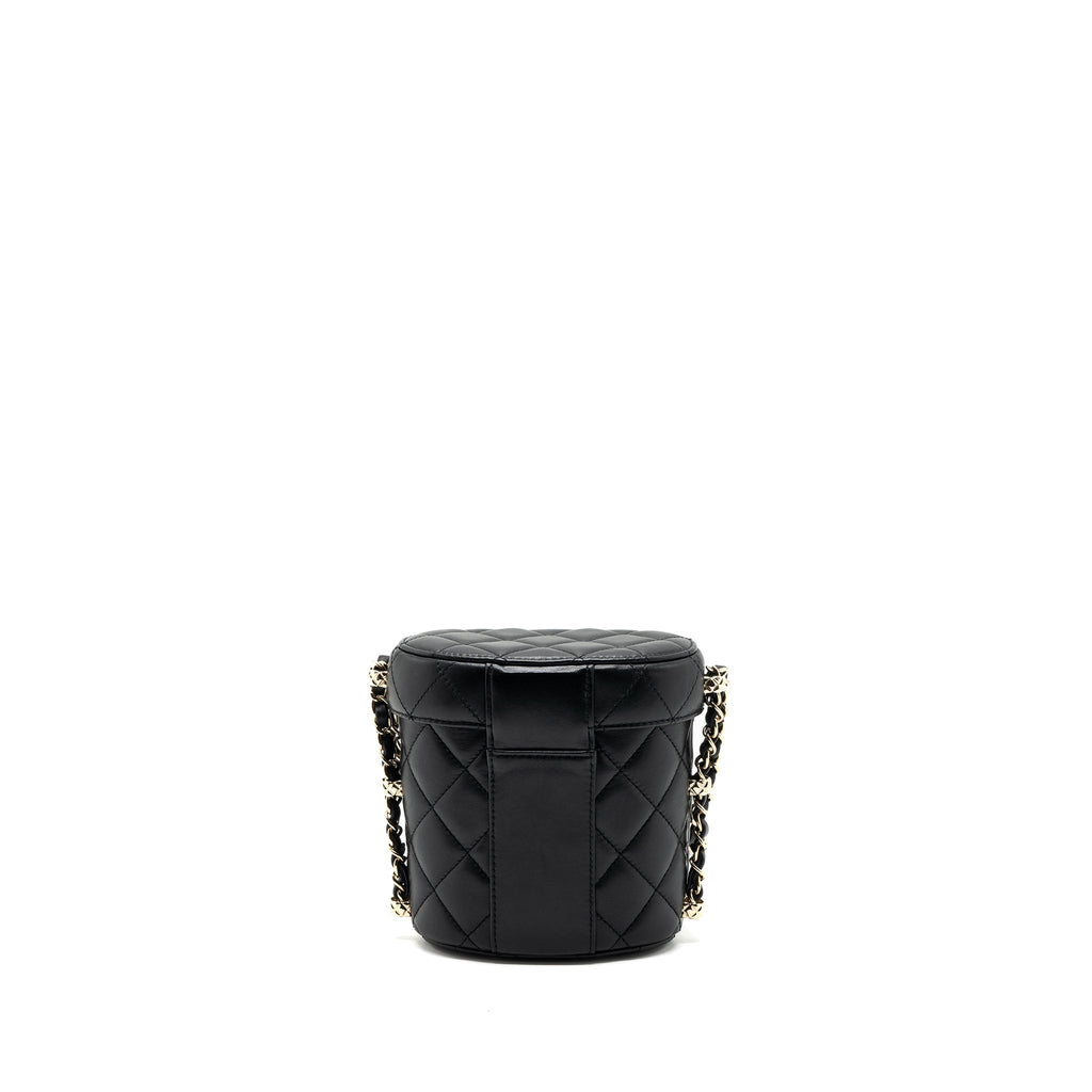 Chanel Vanity With Chain Lambskin Black L(Microchip)