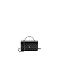 Chanel Top Handle Mini Wallet On Chain Flap Bag Lambskin Black  (Microchip)