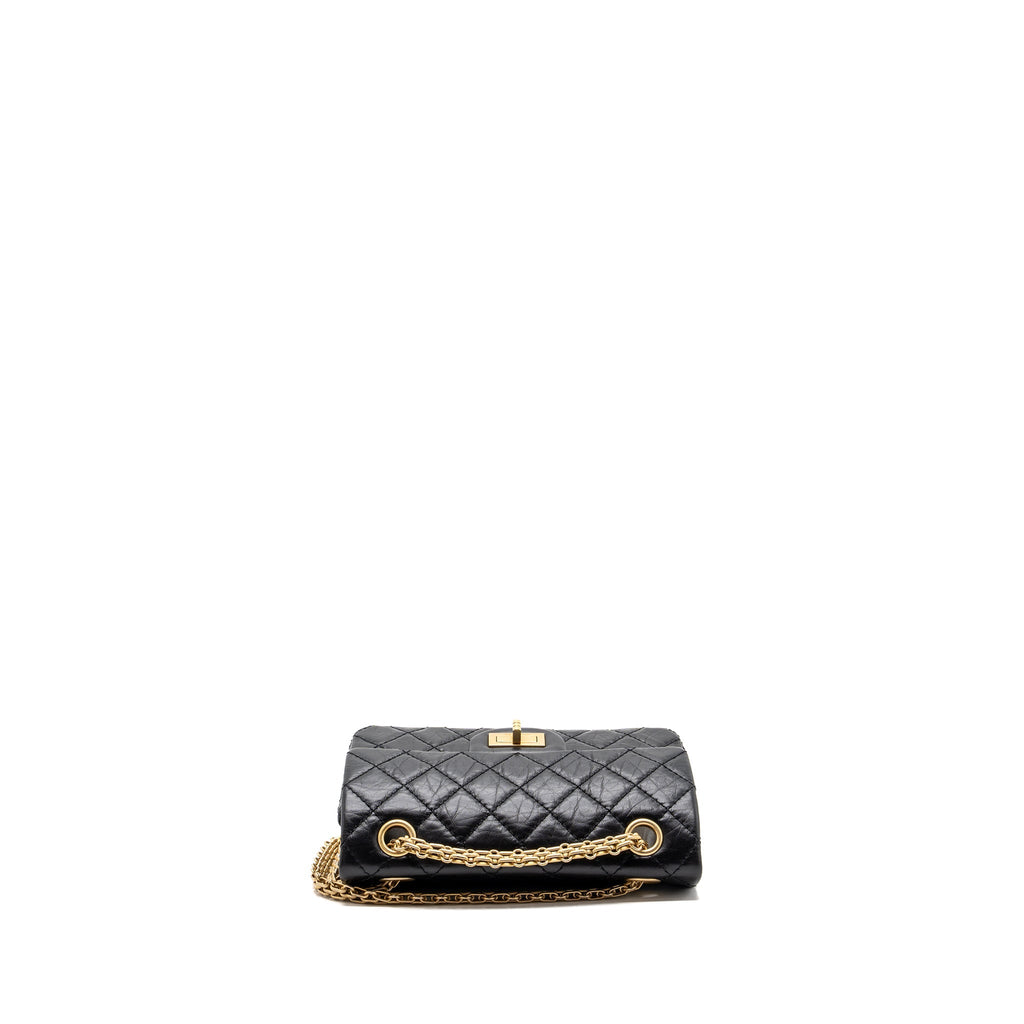 Chanel Mini 2.55 Reissue Flap Bag Aged Calfskin Black (microchip)