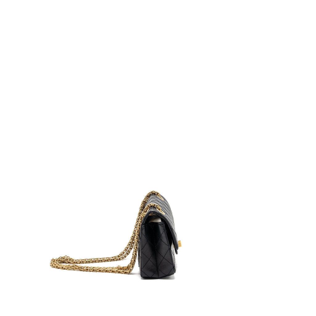 Chanel Mini 2.55 Reissue Flap Bag Aged Calfskin Black (microchip)