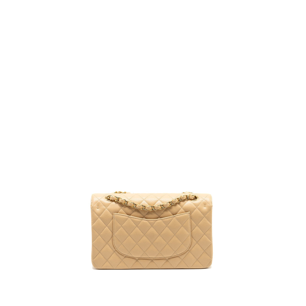 Chanel Medium Classic Double Flap Bag Caviar Beige