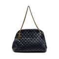 Chanel Just Mademoiselle Bowling Bag Lambskin Dark Blue