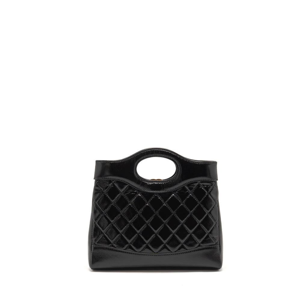Chanel Mini 31 Bag Shiny Lambskin Black L (microchip)