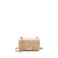 Chanel Mini Rectangular flap bag lambskin metallic gold L