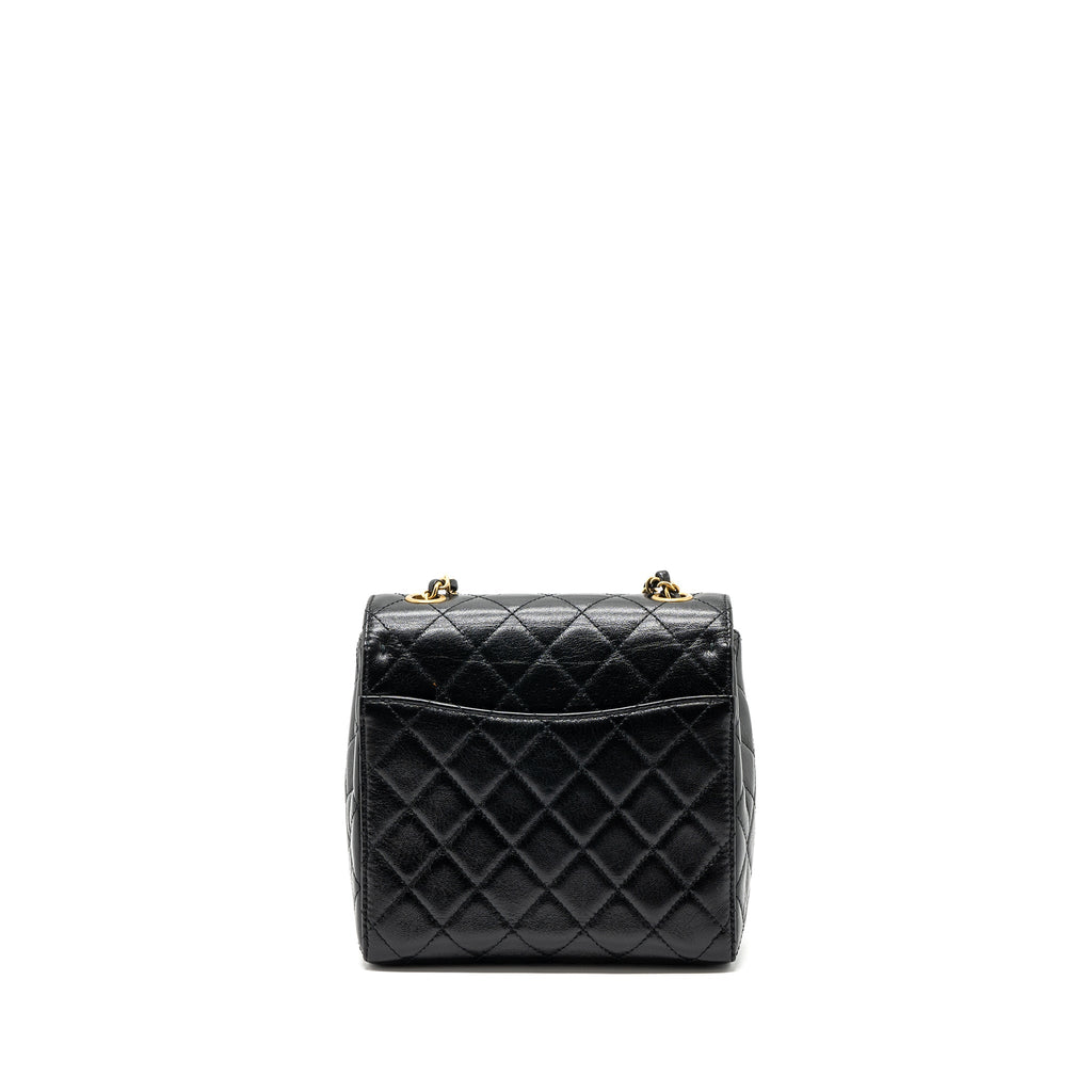 Chanel 22K retro new square large flap bag goatskin black  (microchip)