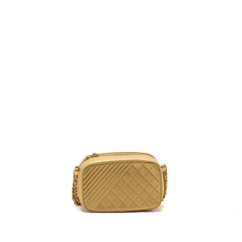 Chanel Coco Boy Camera Bag Lambskin Gold