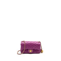 Chanel pearl crush mini rectangular flap bag lambskin purple
