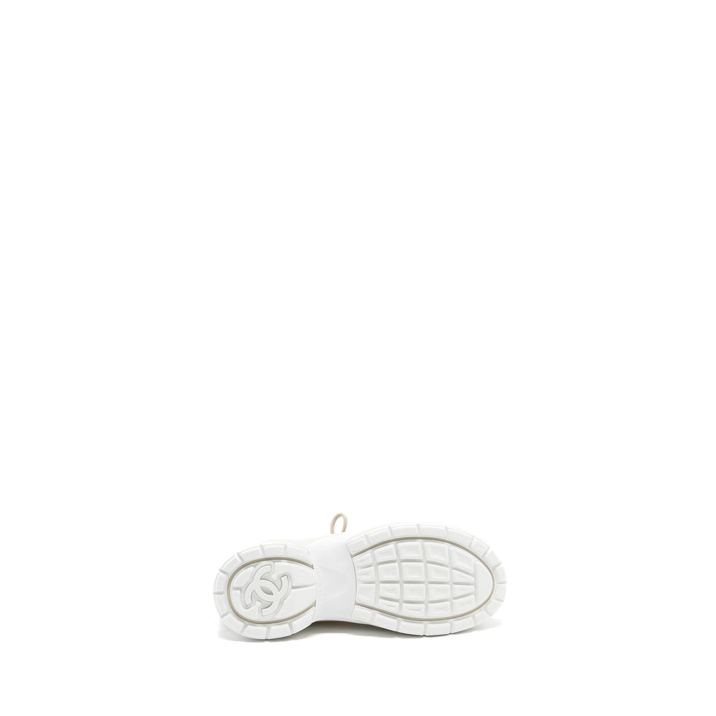 Chanel Size 37 Trainers Suede White/Ivory