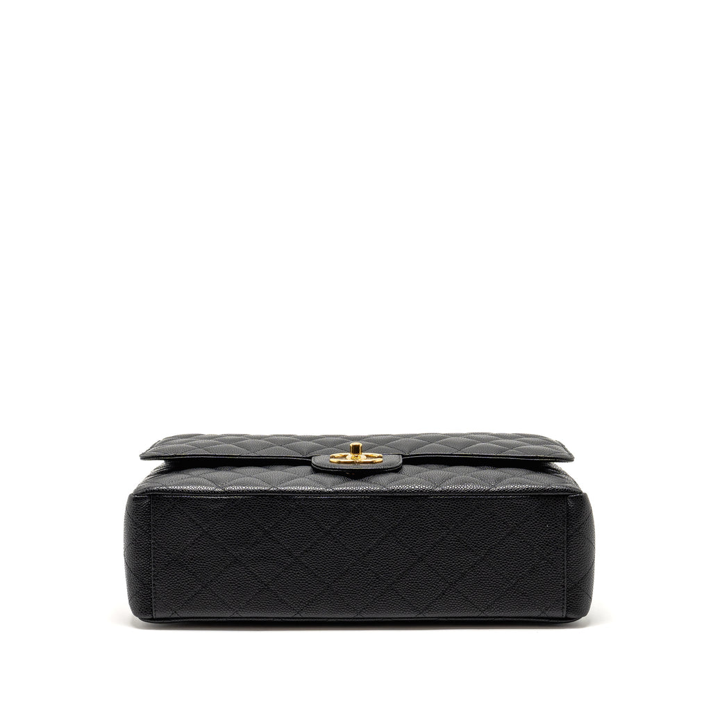 Chanel Maxi Classic Double Flap Bag Caviar Black