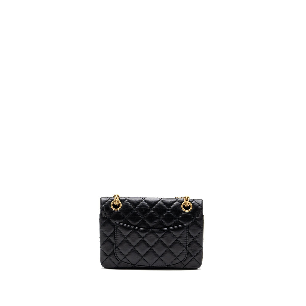 Chanel Mini 2.55 Reissue Flap Bag Aged Calfskin Black (microchip)