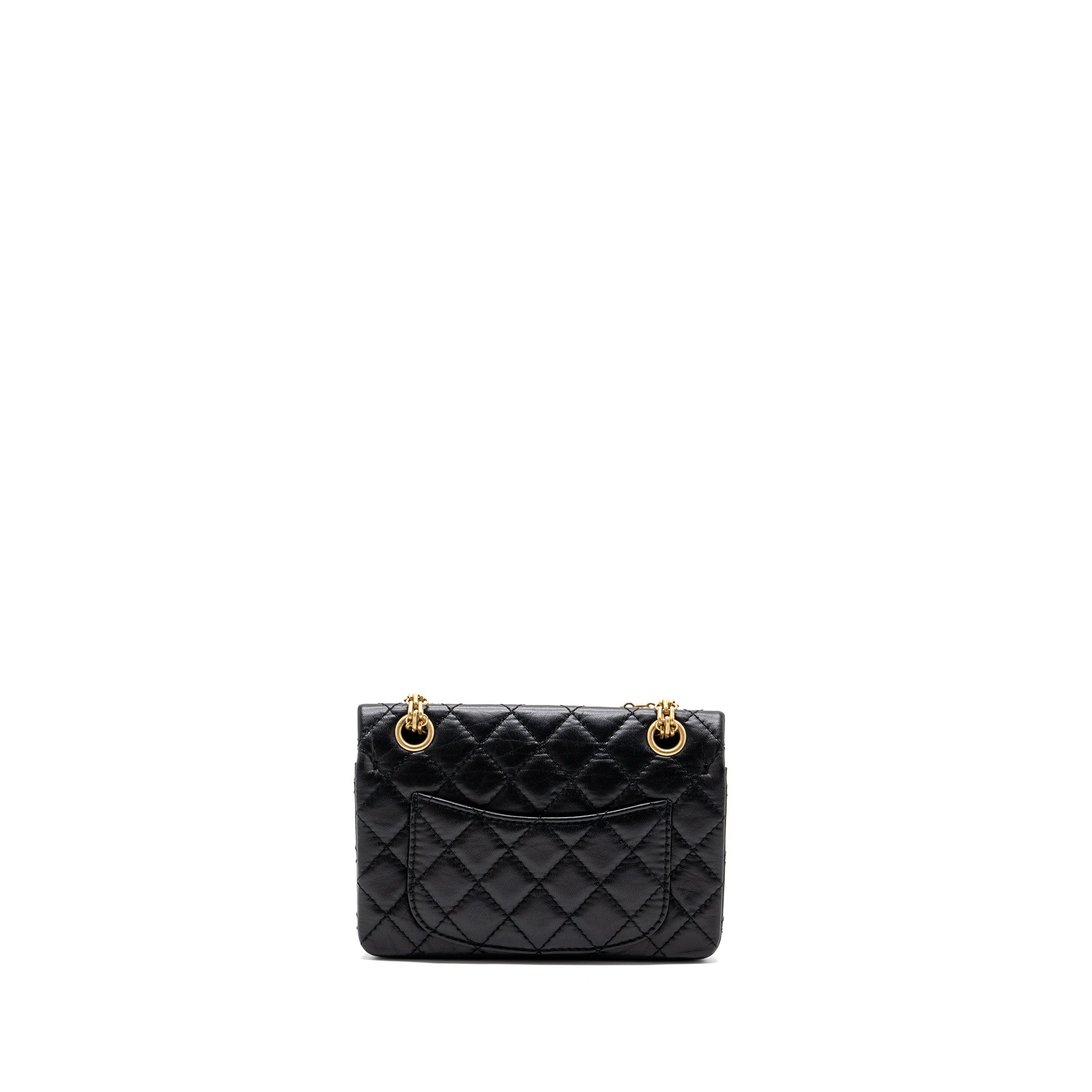 Chanel Mini 2.55 Reissue Flap Bag Aged Calfskin Black (microchip)