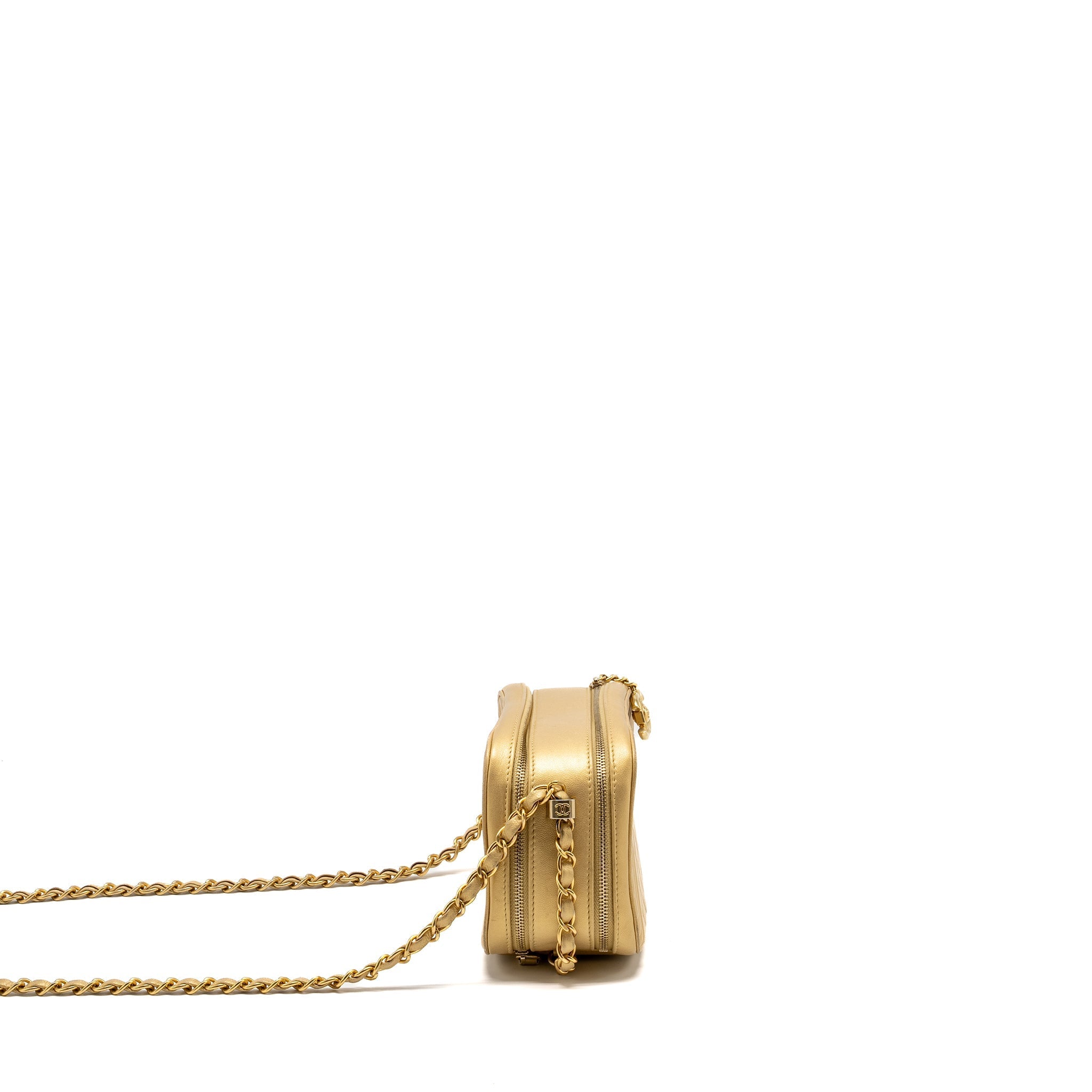 Chanel Coco Boy Camera Bag Lambskin Gold