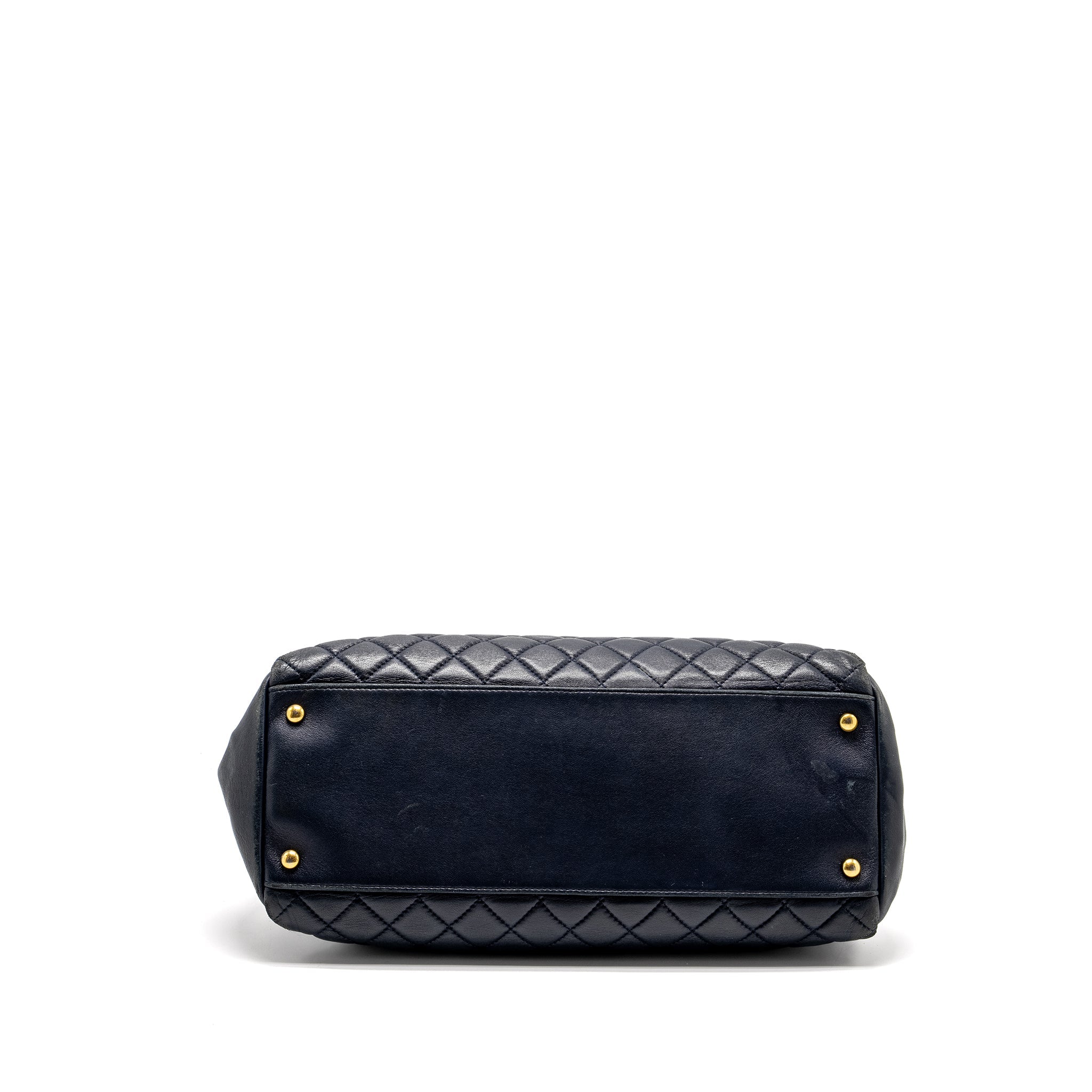 Chanel Just Mademoiselle Bowling Bag Lambskin Dark Blue