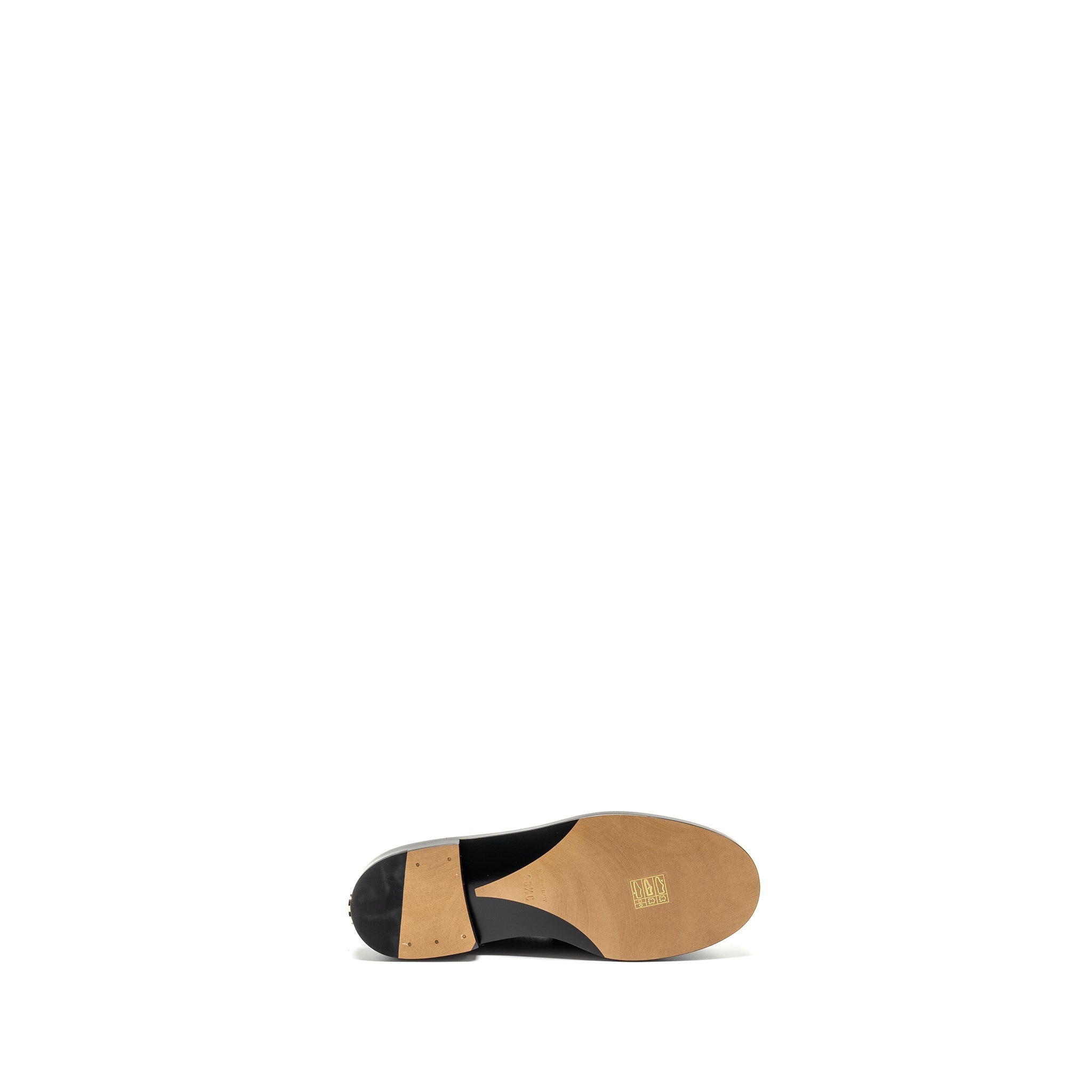 Chanel size 36.5 Letter Loafers leather Black L