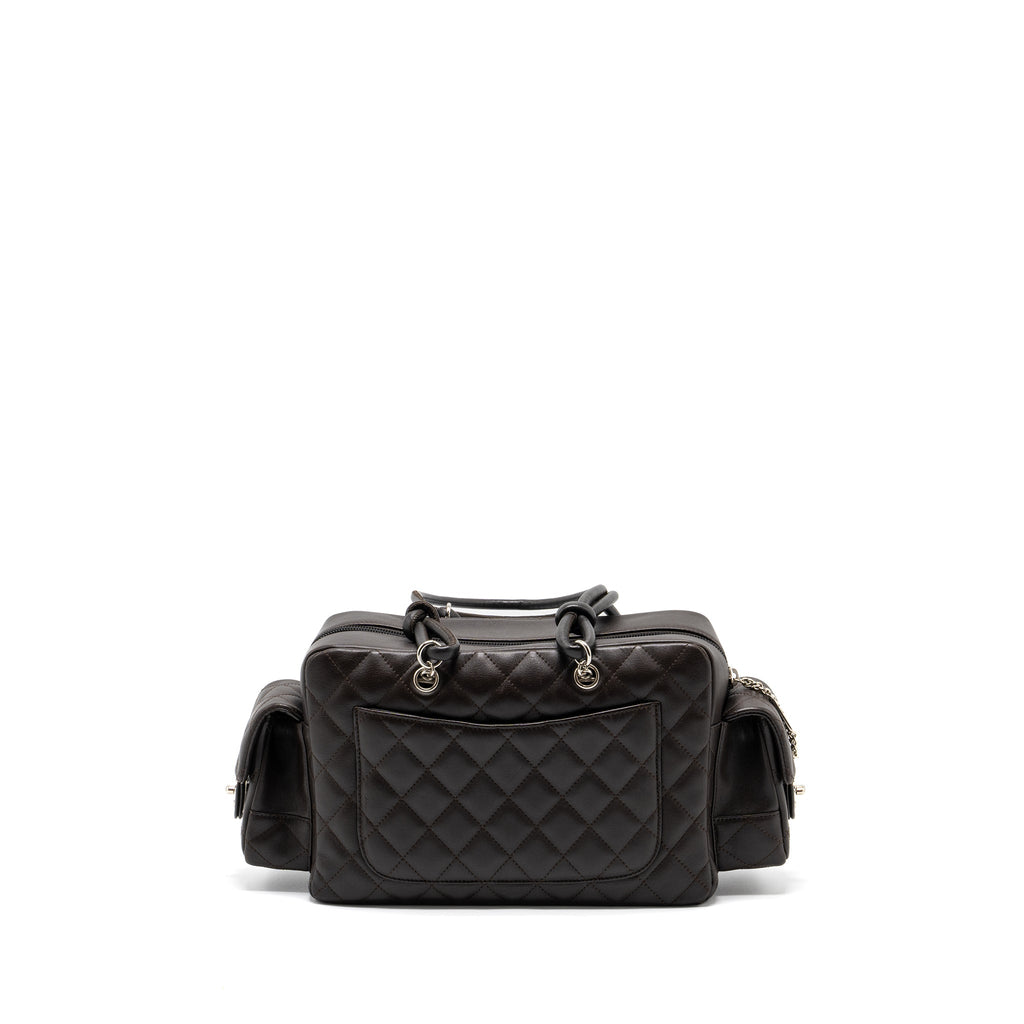 Chanel Vintage Cambo Reporter Bag Calfskin Dark Brown