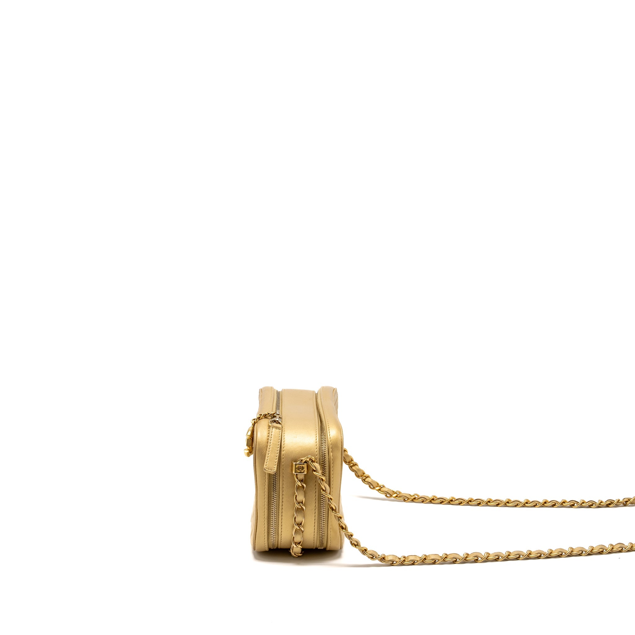 Chanel Coco Boy Camera Bag Lambskin Gold