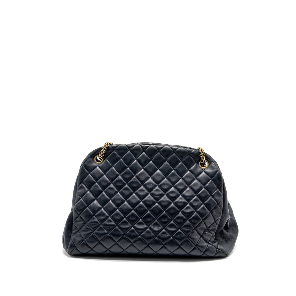 Chanel Just Mademoiselle Bowling Bag Lambskin Dark Blue