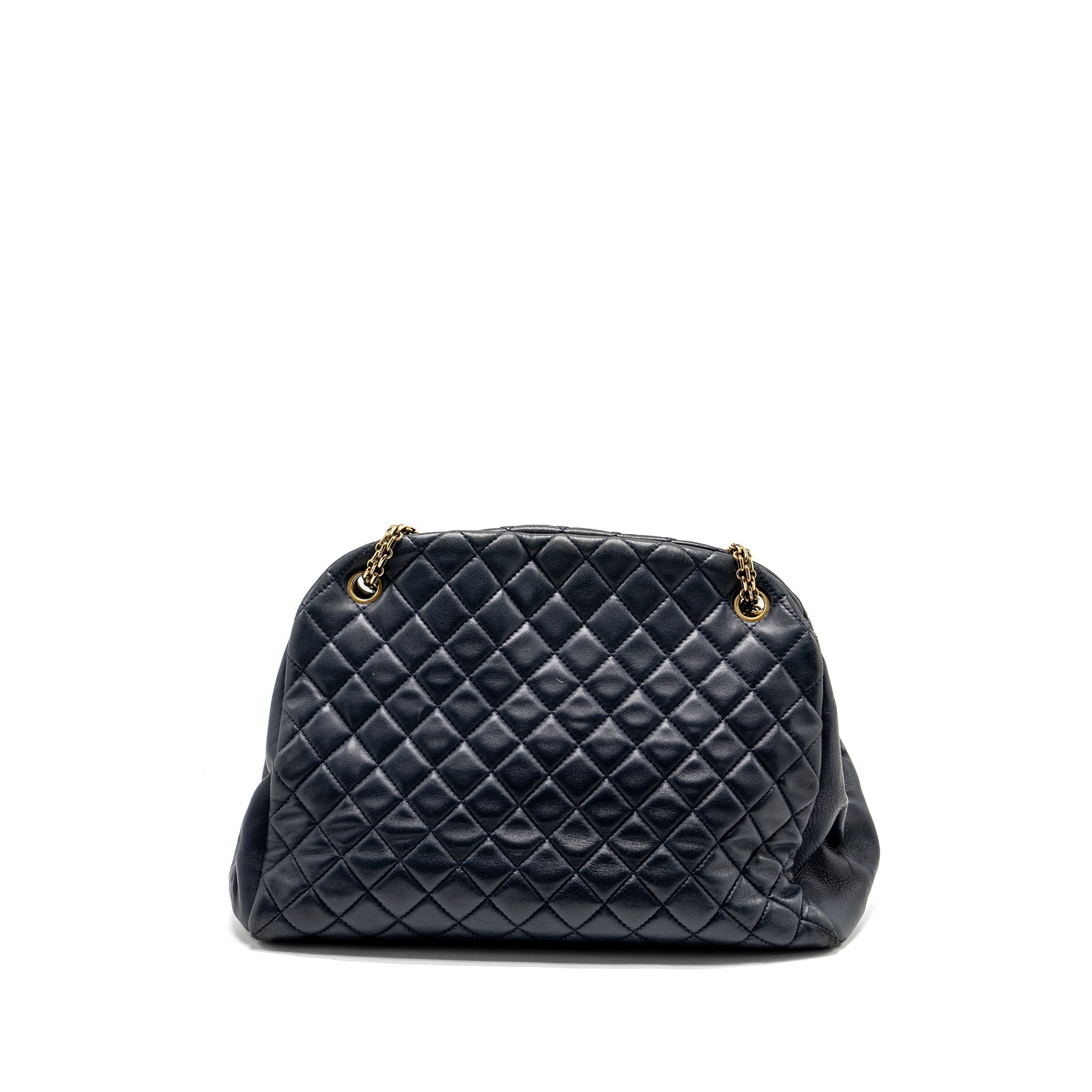 Chanel Just Mademoiselle Bowling Bag Lambskin Dark Blue