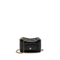 Chanel fold flap vanity clutch with chain caviar black