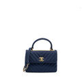 Chanel Small Chevron Trendy CC fabric navy
