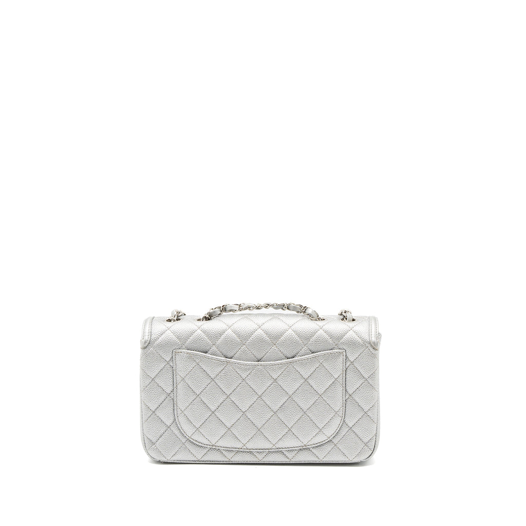Chanel Filigree Flap Bag Caviar Silver