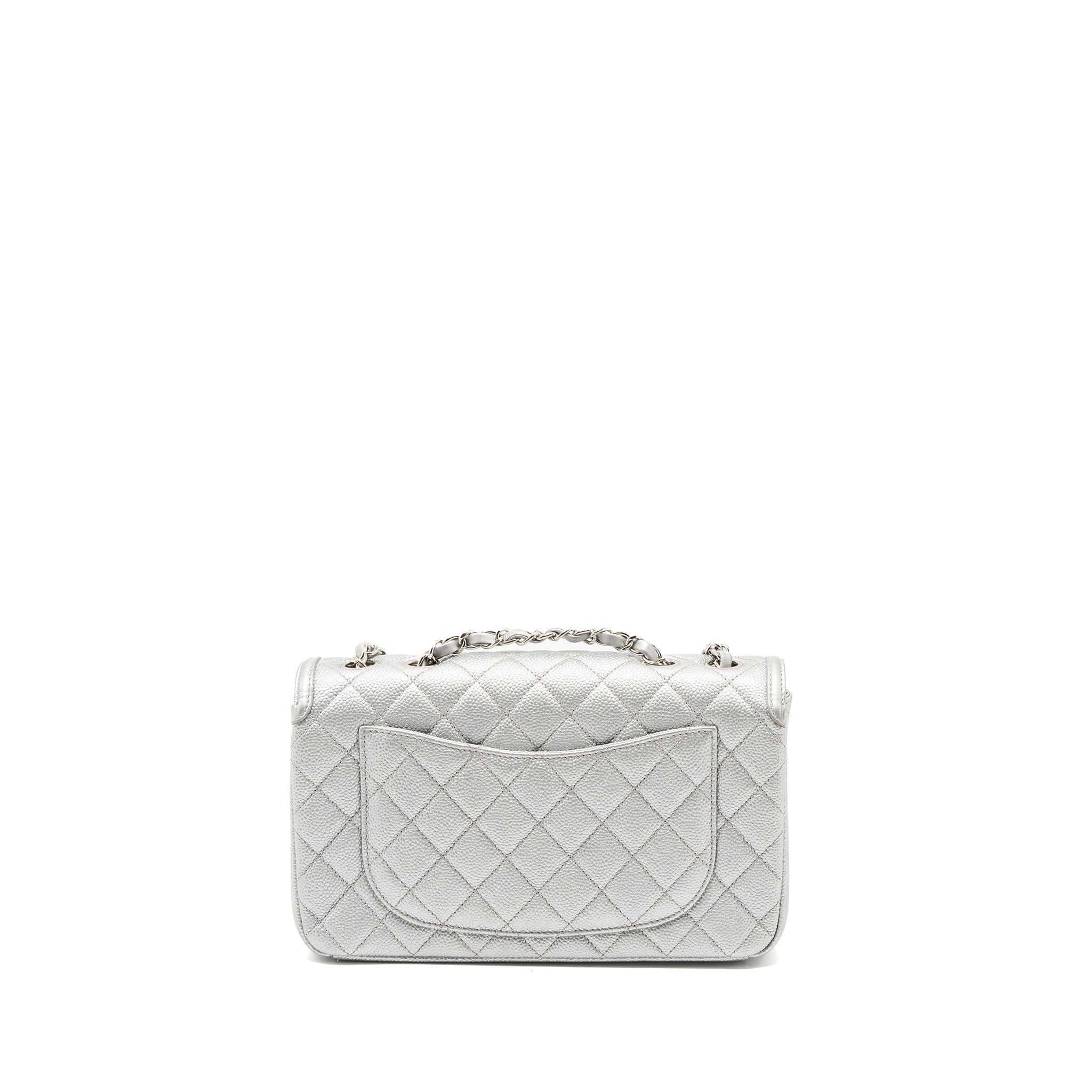Chanel Filigree Flap Bag Caviar Silver